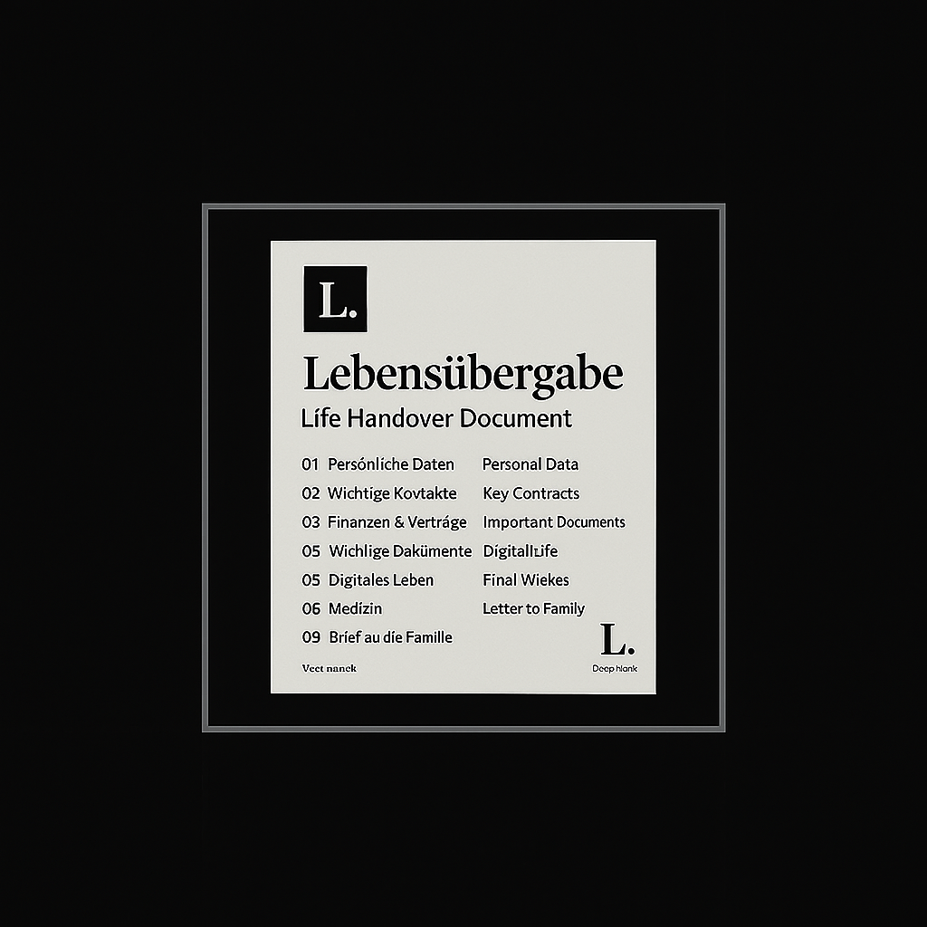 Lebensübergabe-Dokument · Life Handover Document