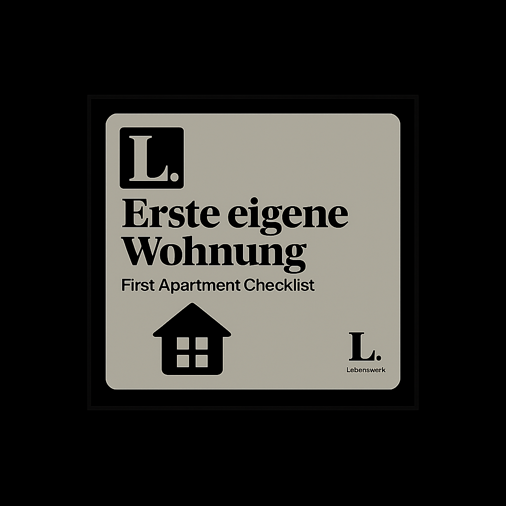 Erste eigene Wohnung · First Apartment Checklist