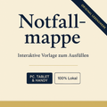 Notfallmappe Interaktive Vorlage zum Ausfüllen – sicher, übersichtlich, lokal gespeichert